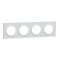 Odace Styl, plaque Blanc Recyclé 4 postes horizontaux ou verticaux entraxe 71mm