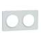 Odace Touch, plaque Blanc Recyclé 2 postes horiz. ou vert. entraxe 71mm