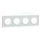 Odace Touch, plaque Blanc Recyclé 4 postes horiz. ou vert. entraxe 71mm