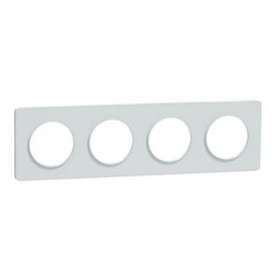 Odace Touch, plaque Blanc Recyclé 4 postes horiz. ou vert. entraxe 71mm|Schneider Electric-SCHS510808