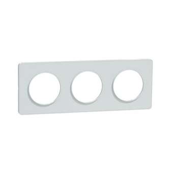 Odace Touch, plaque Blanc Recyclé 3 postes horiz. ou vert. entraxe 71mm|Schneider Electric-SCHS510806