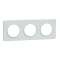 Odace Touch, plaque Blanc Recyclé 3 postes horiz. ou vert. entraxe 71mm