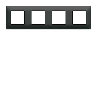 Plaque 4 postes essensya Anthracite|Hager-HAGWE524