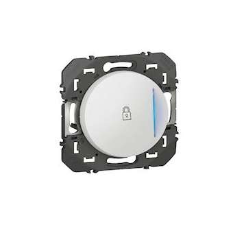 Poussoir simple à voyant lumineux marquage cadenas dooxie 6A 250V~ blanc|Legrand-LEG600017