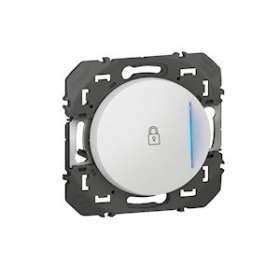 Poussoir simple à voyant lumineux marquage cadenas dooxie 6A 250V~ blanc|Legrand-LEG600017