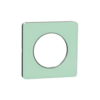 Odace Touch, plaque Translucide Verre avec liseré Alu 1 poste|Schneider Electric-SCHS530802S