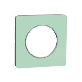 Odace Touch, plaque Translucide Verre avec liseré Alu 1 poste|Schneider Electric-SCHS530802S