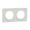 Odace Touch, plaque Translucide Blanc 2 postes horiz./vert. entraxe 71mm