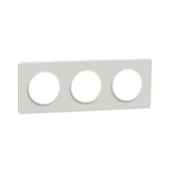 Odace Touch, plaque Translucide Blanc 3 postes horiz./vert. entraxe 71mm|Schneider Electric-SCHS520806R