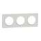 Odace Touch, plaque Translucide Blanc 3 postes horiz./vert. entraxe 71mm