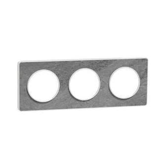 Odace Touch, plaque Pierre Galet 3 postes horiz./vert. entraxe 71mm|Schneider Electric-SCHS520806U