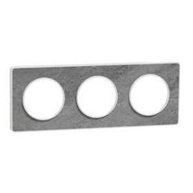Odace Touch, plaque Pierre Galet 3 postes horiz./vert. entraxe 71mm|Schneider Electric-SCHS520806U