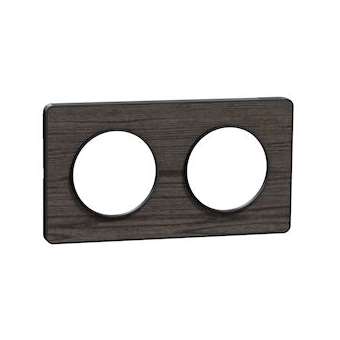 Odace Touch, plaque Bois Frêne liseré Anthracite 2 postes horiz./vert. 71mm|Schneider Electric-SCHS540804P3