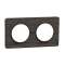 Odace Touch, plaque Bois Frêne liseré Anthracite 2 postes horiz./vert. 71mm