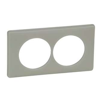 Plaque Céliane Poudré 2 postes pour rénovation entraxe 57mm - finition Argile|Legrand-LEG066718