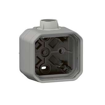 Boîtier saillie à presse étoupe 1 entrée PG16 1 poste Plexo gris|Legrand-LEG069652L