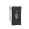 Unica - chargeur USB - 5Vcc - 1A - 1 module - Anthracite - mécanisme seul