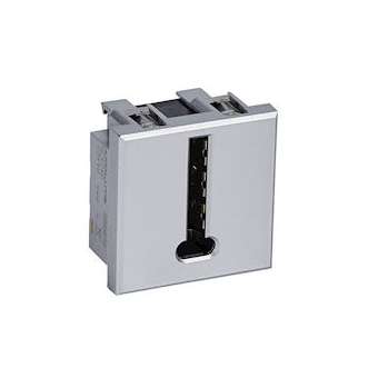 Prise téléphone en T Axolute - finition Alu - 2 modules|Bticino-TICHC4240