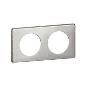Plaque Céliane - Métal Alu Snake - 2 postes|Legrand-LEG098872