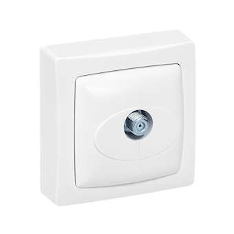 Prise TV type 'F' à visser Appareillage Saillie - Blanc|Legrand-LEG097623