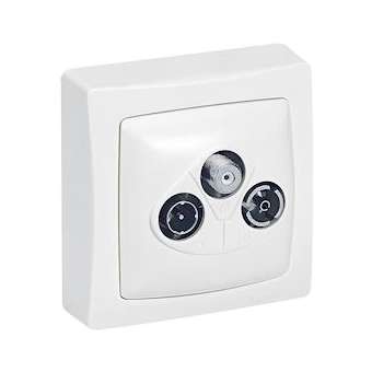 Prise TV-R-SAT DAB+ Appareillage Saillie - Blanc|Legrand-LEG097622