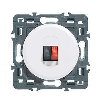 Prise haut-parleur Céliane - blanc avec support|Legrand-LEG099713