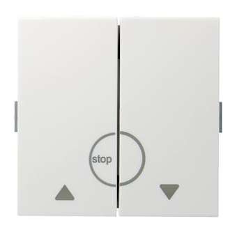 Kallysta touche double pour poussoir et volet roulant Blanc Névé|Hager-HAGWK796B