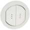 Enjoliveur double à voyant Céliane IP44 pour référence 067001 ou 067031 - Blanc|Legrand-LEG067804