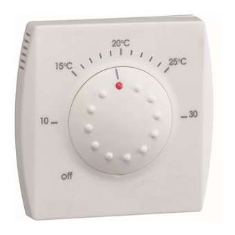 Thermostat ambiance électronique semi-encastré avec voyant 230V|Hager-HAG25110