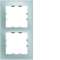 Kallysta pop plaque 2 postes verticale entraxe 71 coloris Opale