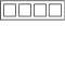 Kallysta pop plaque 4 postes horizontale entraxe 71 coloris Carbone