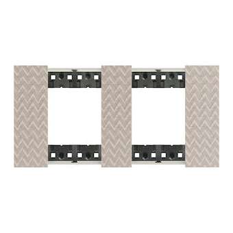 Plaque de finition Living Now Collection Les Sables 2x2 modules finition Optic|Bticino-TICBTKA4802M2MM