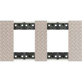 Plaque de finition Living Now Collection Les Sables 2x2 modules finition Optic|Bticino-TICBTKA4802M2MM