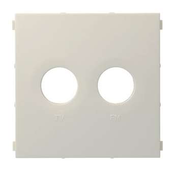 Kallysta enjoliveur pour prise TV+FM coloris Dune|Hager-HAGWK741D