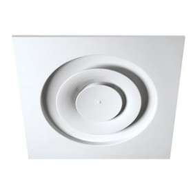 Dac-fp 250 - diffuseur regl.alu pour faux plaf.d250|Atlantic clim ventil-ELG528181