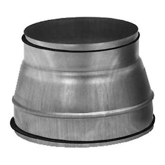 Réduction conique en acier galvanisé à joint, raccordement D 400/250 mm|S&P France ( Unelvent )-UNE865694