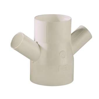 Dérivation à 45DEG en acier galvanisé à 3 piquages D125 mm|S&P France ( Unelvent )-UNE862019