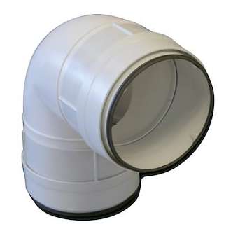 Coude 90DEG circulaire PVC rigide à joints d'étanchéité diamètre 100 mm, TUBPLA|S&P France ( Unelvent )-UNE831017