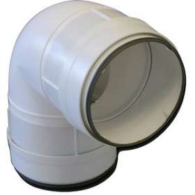 Coude 90DEG circulaire PVC rigide à joints d'étanchéité diamètre 100 mm, TUBPLA|S&P France ( Unelvent )-UNE831017