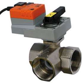 Vanne 3 voies pour caisson CABD N 08, 3WV DN15 KVS1.6, propo 24 V + servomoteur|S&P France ( Unelvent )-UNE700001