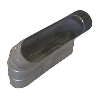 Coude vertical oblong galvanisé 45DEG CVO - L 425mm x H 130mm|Aldes-ALD11066322