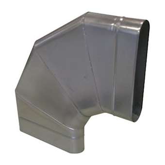 Coude horizontal oblong galvanisé 90DEG CHO - L 425mm x H 130mm|Aldes-ALD11066328
