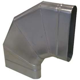 Coude horizontal oblong galvanisé 90DEG CHO - L 425mm x H 130mm|Aldes-ALD11066328