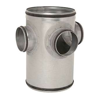 Collecteur raccord d'étage galvanisé - Diamètre 160 mm - 1-2/125 + joint|Aldes-ALD11098055