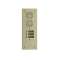 Platine aluminium HAUT-RISQUE audio 1 rangée, 3 boutons CHAMPAGNE
