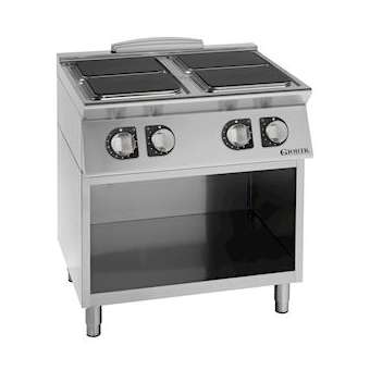 Fourneaux plaques électriques carrées, 4 feux, dessous ouvert|Tecnox by giorik-TXGCE94QG