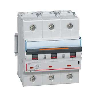 Disjoncteur DX³ 25kA arrivée haute/départ bas vis 3P 16A -courbe D - 4,5 mod|Legrand-LEG409833