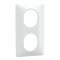 Ovalis - Plaque de finition - 2 postes vertical - entraxe 71mm Blanc