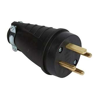 Fiche caoutchouc 3P+T 20A à sortie droite avec anneau de suspension|Legrand-LEG055070