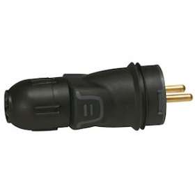 Fiche caoutchouc 2P+T 16A IK08 pour IP55|Legrand-LEG050444